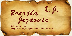 Radojka Jezdović vizit kartica